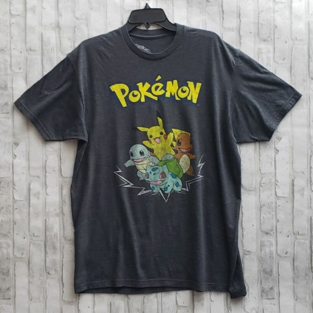 Pokémon Graphic T-Shirt in Charcoal, Size XL